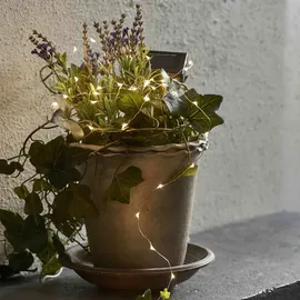 StarTrading STAR Trading Solar Lichterkette Dew Drop 50 LEDs, Batterie)