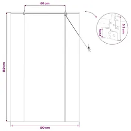 vidaXL Bambusrollo 100 x 160 cm Braun