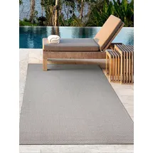 The CarPET Toulouse - In- und Outdoor Teppich für Wohnzimmer und Küche - Pflegeleicht, Wasserabweisend, Robust und Strapazierfähig, Grau, 160 x 220 cm