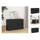 vidaXL Sideboard Schwarz 100x33x59,5 cm Holzwerkstoff