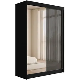 altdecor Schiebetürenschrank VESLI 120 x 215 x 61 cm Schwarz