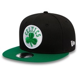 New Era Boston Celtics NBA Essential Schwarz Grün Verstellbare 9Fifty Snapback Cap - S-M (6 3/8-7 1/4)