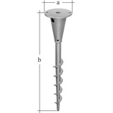 GAH Alberts Alberts Einschraub-Bodenhülse mit Platte Ø 100 mm 40 cm feuerverzinkt