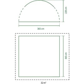 Coleman Event Shelter Pro L 3,65 x 3,65 m grau/grün