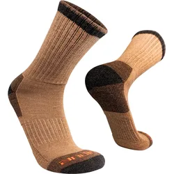 Alpaka Merino Wandersocken: CORDILLERA Gepolsterte Trekking Thermosocken Unisex. beige 43/46