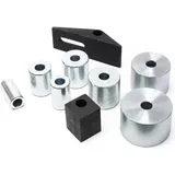 Wiltec Kompaktes Biegegerät 255 x 1250 x 235 mm, Biegemaschine für Flachstahl, Baustahl, Rundstahl & Vierkantstahl mit 7 Matrizen 25,4-76,2 mm