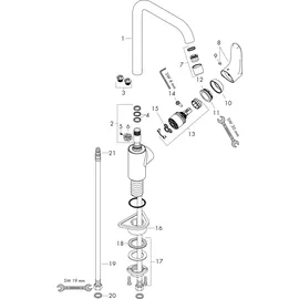 Hansgrohe Focus M41 260 1jet mattschwarz 31820670