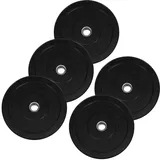 GORILLA SPORTS® Olympia Hantelscheiben - 5, 10, 15, 20, 25, 30, 40, 50 kg Gewichte, 50mm Bohrung, Einzeln/Set, Gummiert - Bumper Plates, Olympiascheiben, Gewichtsscheiben