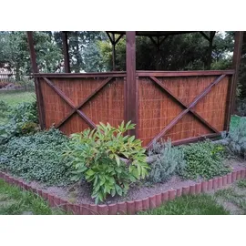 ogrodzenia wiklinowe Windschutz 100 x 500 cm Naturbelassen Holz