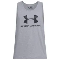 Under Armour Sportstyle Logo Tank Steel Light Heather -