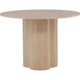 FURNLUX Esstisch Olivia Eiche 110cm / Hauptfarbe: Beige / Abmessungen: 110 x 110 x 75 cm - Beige