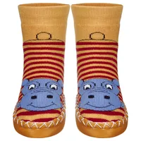 Playshoes Unisex Kinder Hüttenschuhe Hausschuh, Rot Nilpferd, 31/34 EU