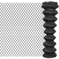 vidaXL Maschendrahtzaun 15 x 1,5 m Stahl Grau