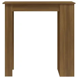 vidaXL Bartisch mit Regal 102 x 50 x 103,5 cm Braun Eiche