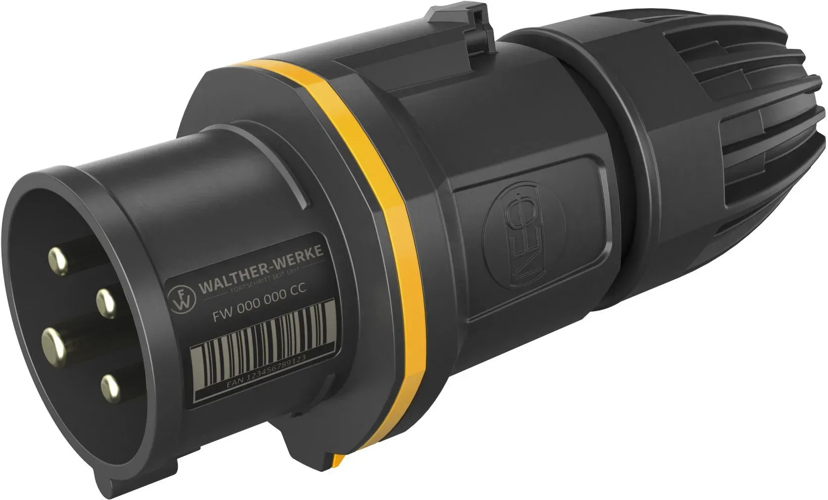 Walther Electric FW211404CC CEE NEO Stecker Classic, 16A, 4P, 4h, IP54 mit Käfigzugfeder-Technik