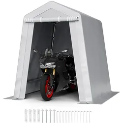 VEVOR Gerätehaus Garagenzelt Carport Gartenschuppen Fahrradgarage 183x183x213cm