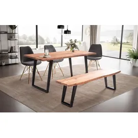 FineBuy Esszimmertisch 160 x 76 cm braun
