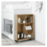 vidaXL Aufbewahrungswagen Schmal Artisan-Eiche 48x13x68 Holzwerkstoff