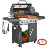 Outsunny Gasgrill 12 KW schwarz