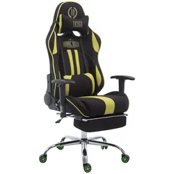 CLP Racing Gaming Bürostuhl Limit Stoff schwarz/grün/mit Fußablage