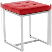 CLP Edelstahl-Sitzhocker Barci rot