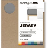 schlafgut Easy Jersey 120 x 200 - 130 x 200 cm gray mid