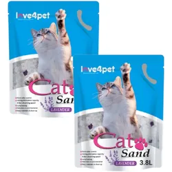 Silikon-Katzenstreu Sand Lavendel 2x3.8l (Rabatt für Stammkunden 3%)