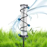 EVBOTGEE Regenmesser, Regenmesser für Garten Frostsicher, Regenmesser Frostsicher mit Metallständer, Outdoor Regenmesser Glas Regenwassermesser, für Außenbereich Garten Hof Deck Rasen Landschaft