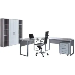 Büro Office Edition Set 3 Grau/Weiß