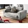 KAWOLA Doppelsessel MADELINE Cord 170 x 86 x 0 cm Hellgrau mit Kissen, Rollen