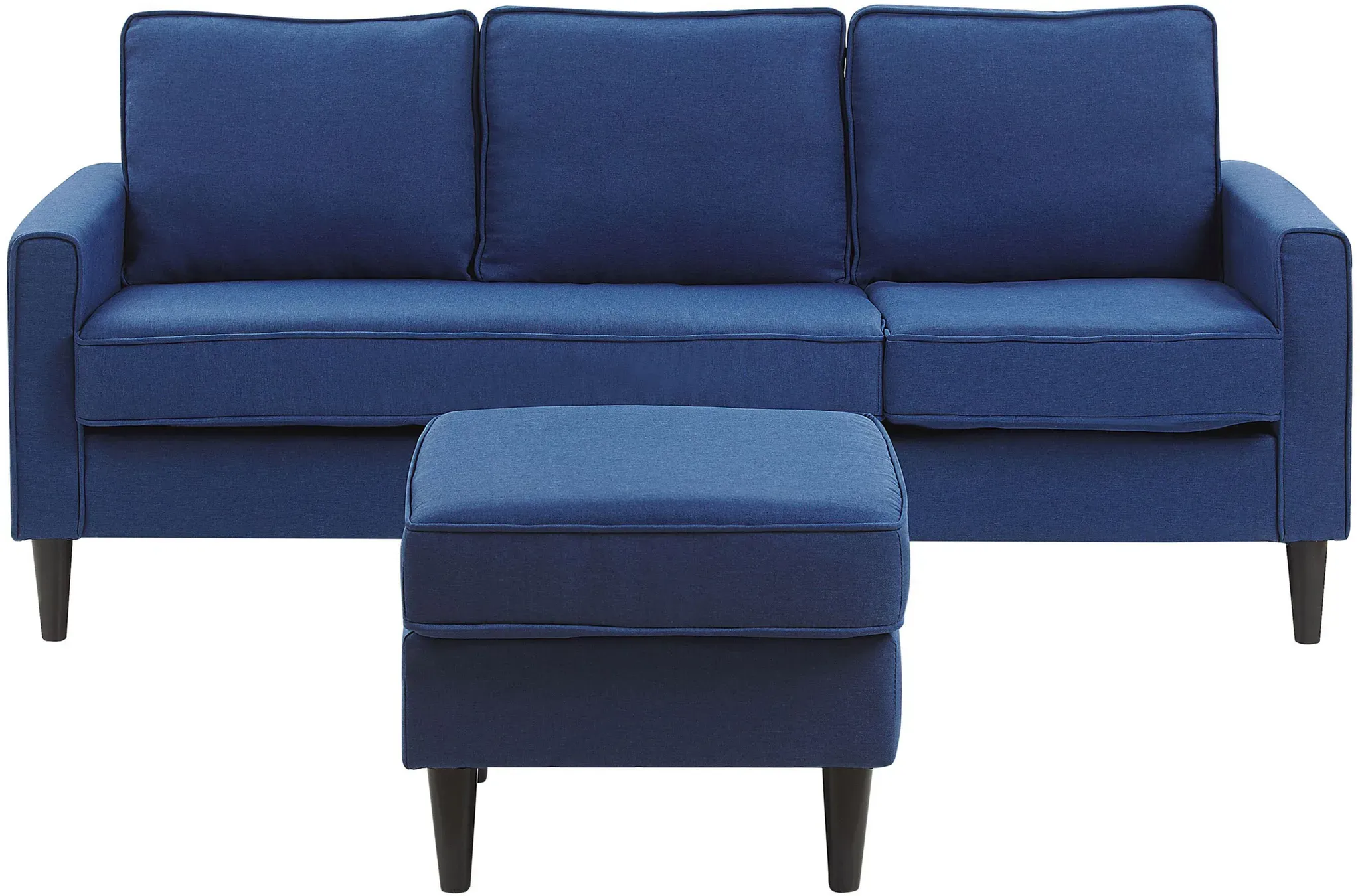 3-Sitzer Sofa dunkelblau mit Ottomane AVESTA