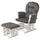 MCW Relaxsessel MCW-C76 Cord 320 g/m2 75 x 100 x 80 cm Dunkelgrau mit Hocker