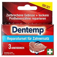 Dentemp - Zahnrettungsbox bis zu 3 Anwendungen | Zahnersatz für zerbrochene Gebisse | Zahnzement für Prothesenzähne | Zahnfüllung & Zahnkleber | Zahnersatz provisorischer Zähne | Zahn Reparatur Set