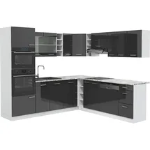 Vicco R-Line, Anthrazit Hochglanz/Weiß 237 x 247 cm AP Marmor