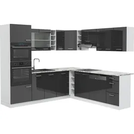 Vicco R-Line, Anthrazit Hochglanz/Weiß 237 x 247 cm AP Marmor