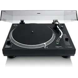Lenco L-3828BK - Plattenspieler mit Direktantrieb - Pitch Control - USB/PC-Encoding - Schwarz