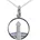 Ostsee-Schmuck Kette mit Anhänger Leuchtturm 15 mm Silber