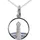 Ostsee-Schmuck Kette mit Anhänger Leuchtturm 15 mm Silber