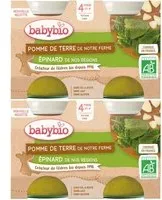 Babybio POMME DE TERRE NOTRE FERME EPINARD NOS RÉGIONS dès 4 mois 2x260 g