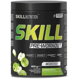 skill nutrition Pre-Workout Grüner Apfel Pulver 400 g