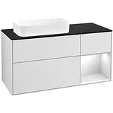 Villeroy & Boch Finion Waschtischunterschrank F692MTMT 120x60,3x50,1cm, Regal rechts White matt lacquer, White matt lacquer