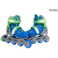Kids Globe 720511 Street Rider Inlineskates (Inliner) grün/blau, verstellbar von Größe 27-30,