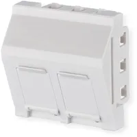 METZ CONNECT Keystone Anschlussdose 45x45 mm, 2 Port unbestückt,