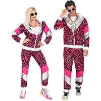W WIDMANN MILANO Party Fashion - Kostüm Trainingsanzug, Animal Print, 80er Jahre Outfit, Jogginganzug für Karneval & Party