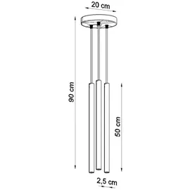 Sollux SL.0471 Pendelleuchte PASTELO 3P schwarz