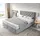 DeLife Boxspringbett Dream-Great 160x200 cm Mikrofaser Grau mit Matratze und Topper - Grau