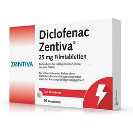 Zentiva Pharma GmbH DICLOFENAC Zentiva 25 mg Filmtabletten 10 St