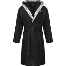 Kappa Bademantel mit Kapuze 100% Baumwolle Gr. S-4XL, schwarz 2XL