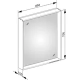 Keuco X-Line Lichtspiegel Cashmere 65 x 70 cm mit Spiegelheizung