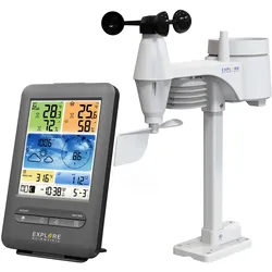 EXPLORE SCIENTIFIC WLAN-Farb-Wetterstation mit 5-in-1-Profi-Sensor V WSX1001 Sprache: Language Code 2, Farbe: schwarz